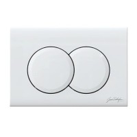 Кнопка смыва для унитаза Jacob Delafon E36496-00 пластик, цвет глянцевый белый, с антибактериальным покрытием