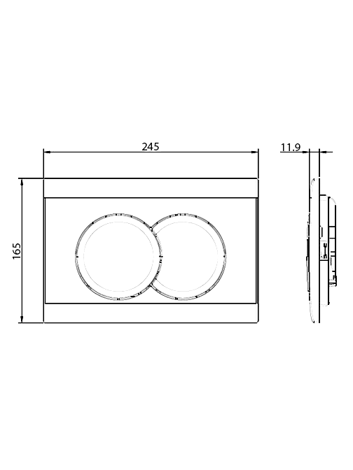 Кнопка смыва для унитаза Jacob Delafon E36496-00 пластик, цвет глянцевый белый, с антибактериальным покрытием