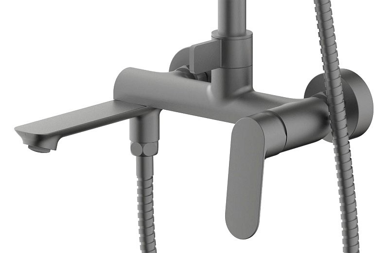 Душевая стойка AZARIO Alanti AZ-K2332-1GR серый графит