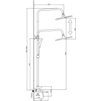Душевая стойка AZARIO Alanti AZ-K2332-1GR серый графит