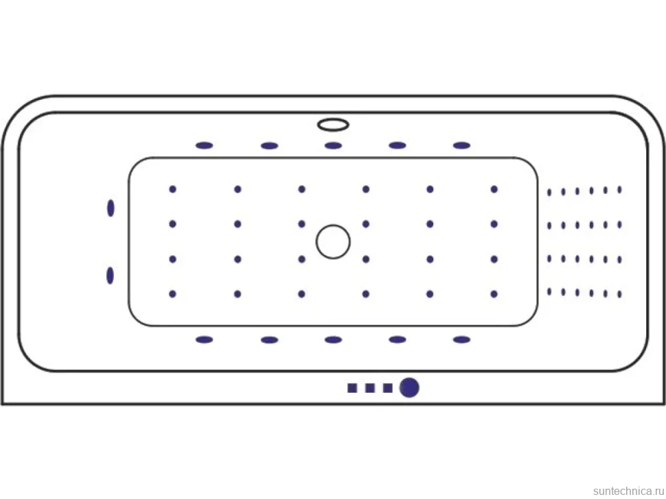 Акриловая ванна Excellent Arana Nano 180x85 см, встраиваемая, с гидромассажем, белая, с каркасом, со сливом-переливом, фурнитура золото