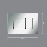 Кнопка смыва для унитаза AM.PM ProC S I070251 пластик, цвет глянцевый хром