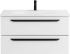 Тумба с раковиной Cezares Eco 90, bianco lucido, 2 ящика, ручки черные