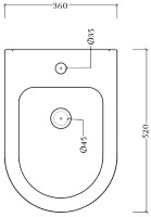Биде подвесное ArtCeram Monet MNB001 01 00 глянцевое белое Биде подвесное ArtCeram Monet MNB001 01 00 глянцевое белое