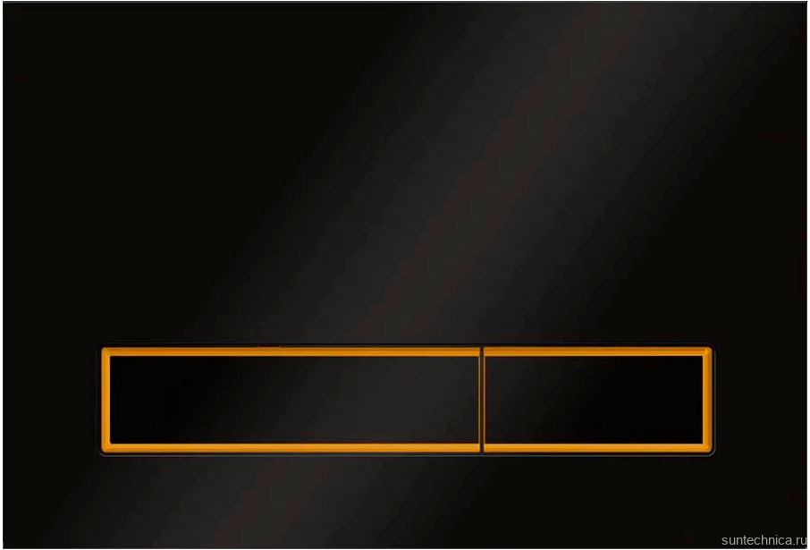 Кнопка смыва Veconi Square Design VFSD003BLG черная