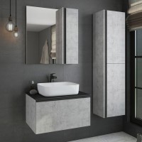 Зеркало Comforty Эдинбург 75 бетон светлый