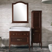 Зеркало ASB-Woodline Модерн 85 антикварный орех, с полкой