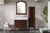 Зеркало ASB-Woodline Модерн 85 антикварный орех, с полкой