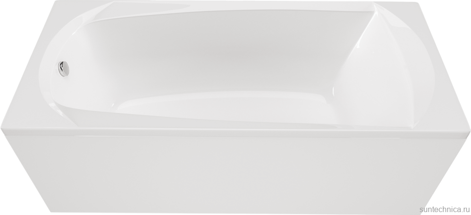 Акриловая ванна 1MarKa Elegance Стандарт 1+ 140x70 см, пристенная, белая, на ножках, с экраном, со сливом-переливом