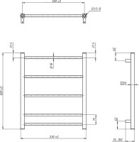 Полотенцесушитель водяной Grota Simple 53х60 полированный