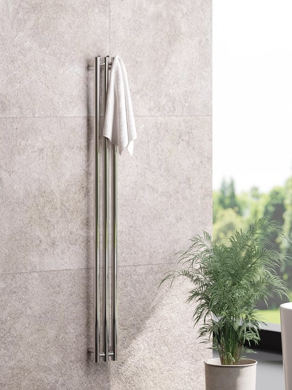 Полотенцесушитель электрический Сунержа Терция 4.0 00-0884-1506 150x15 см, подключение слева, скрытое подключение слева, без покрытия, I-образный