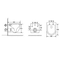 Унитаз подвесной AQUAme AQM2012 безободковый подвесной с сиденьем микролифт, технология смыва Tornado