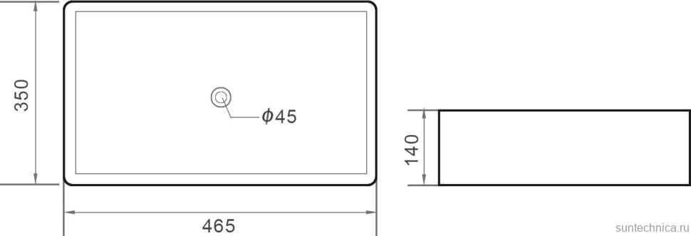 Тумба с раковиной Orange Line 60 подвесная, 2 ящика, матовый латте с раковиной B02-460MB