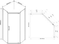 Душевой уголок Vincea Stresa VSP-1S900CH 90x90, профиль хром, стекло шиншилла