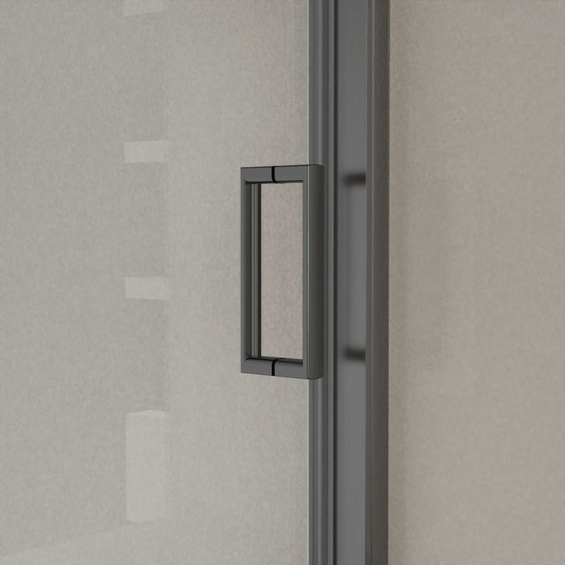 Душевая дверь в нишу Vincea City VDS-5CT110CLGM 110 см, профиль вороненая сталь, стекло прозрачное