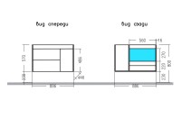 Мебель для ванной комнаты СаНта Меркурий 90 подвесная, 2 ящика, янтарная