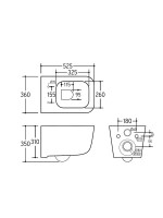 Унитаз подвесной CHARUS Pinto EWC700-126W