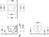 Унитаз подвесной Duravit ME by Starck 2530090000 Унитаз подвесной Duravit ME by Starck 2530090000