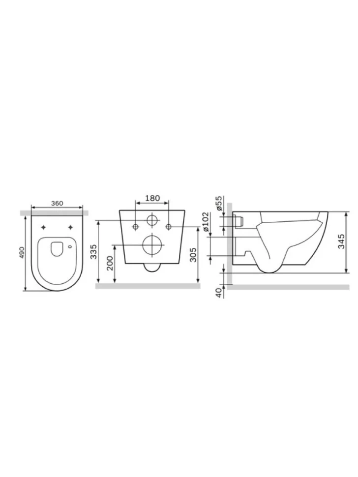 Унитаз подвесной AM.PM Like C801901SC