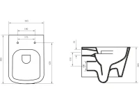 Унитаз подвесной BelBagno Albano BB120CHR безободковый, крышка BB120SC с микролифтом