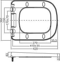 Унитаз подвесной BelBagno Albano BB120CHR безободковый, крышка BB120SC с микролифтом