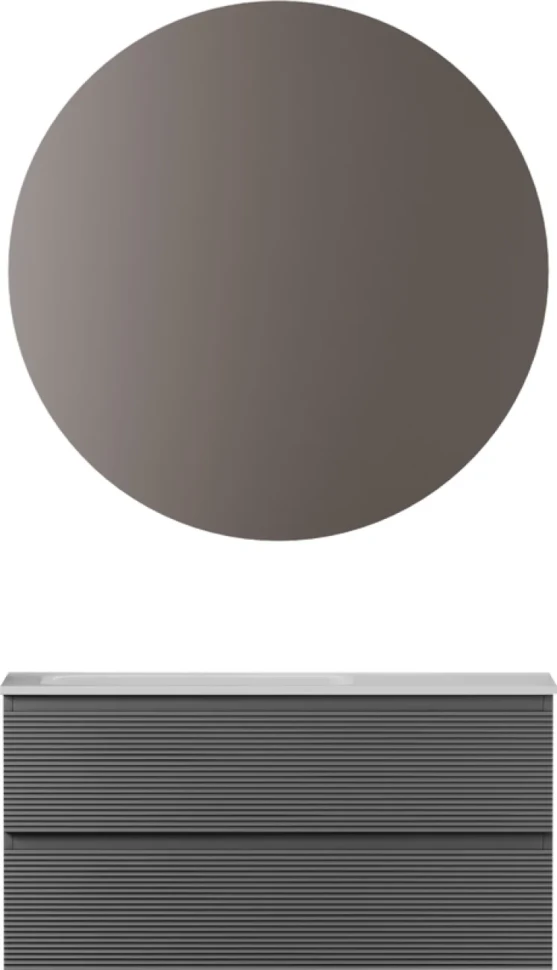 Мебель для ванной комнаты Sancos Folk 100 L grey soft