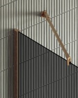 Душевая перегородка Maybahglass MGD-686-2ш 119 см, профиль бронза, стекло графит