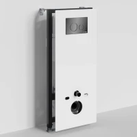 Система инсталляции для унитазов Wasserkraft Abens 20TLT.010.ME.WH.PB02 с кнопкой смыва черной Система инсталляции для унитазов Wasserkraft Abens 20TLT.010.ME.WH.PB02 с кнопкой смыва черной