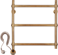 Полотенцесушитель электрический Secado Флоренция 1 65x55 см, подключение слева, бронза, лесенка, латунь