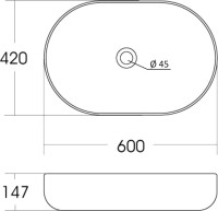 Мебель для ванной комнаты Orange Line 100 подвесная, 2 ящика, матовая черная с раковиной B08-600W