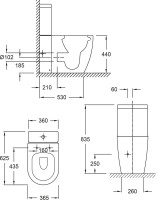 Унитаз-компакт напольный Jacob Delafon Soprano UJAK102-0