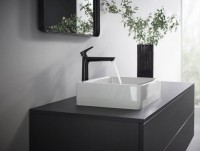 Смеситель для раковины Hansgrohe Talis E 240 71716670 с донным клапаном, матовый черный