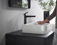 Смеситель для раковины Hansgrohe Talis E 240 71716670 с донным клапаном, матовый черный