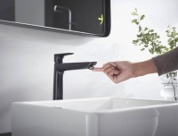 Смеситель для раковины Hansgrohe Talis E 240 71716670 с донным клапаном, матовый черный