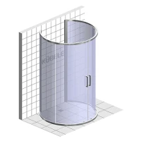 Душевой уголок Kubele DE018 DE018RR4L-CLN-MT 120х120, профиль матовый хром