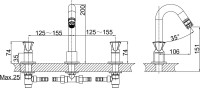 Смеситель для раковины D&K Hessen Grimm DA1384101