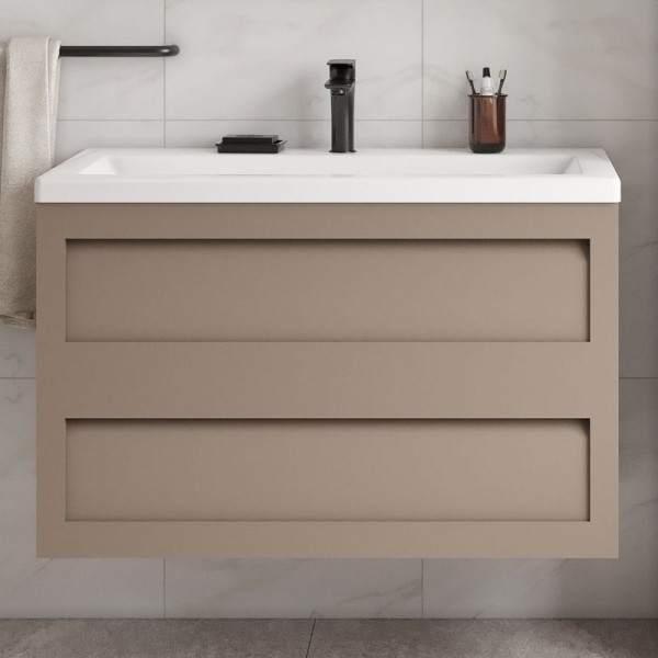 Тумба под раковину Art&Max Platino 90, подвесная, капучино