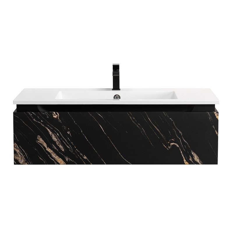 Тумба с раковиной Cezares Slider 100 подвесная, 1 ящик, черный фьюжн