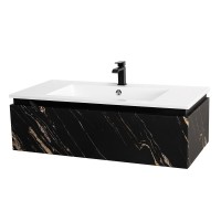 Тумба с раковиной Cezares Slider 100 подвесная, 1 ящик, черный фьюжн