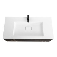 Тумба с раковиной Cezares Slider 100 подвесная, 1 ящик, черный фьюжн