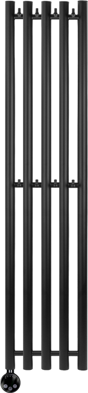 Полотенцесушитель электрический Secado Бергамо 5К 1800/280 180x30 см, подключение слева, матовый черный, I-образный