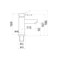 Смеситель для раковины Maretti Проджект-С PS32RF19, сатин