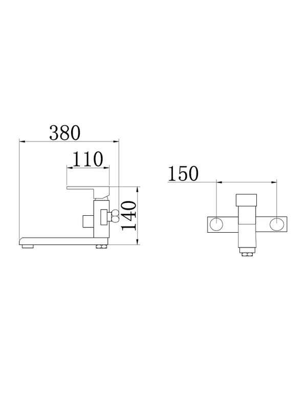 Смеситель с длинным изливом для ванны РМС SL144 SL144-006E хром
