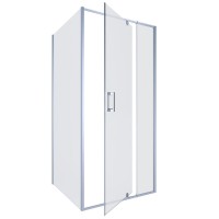 Душевой уголок Alex Baitler AB78С100 + SG78C80 + SG78C80 100x80, профиль сатин, стекло матовое