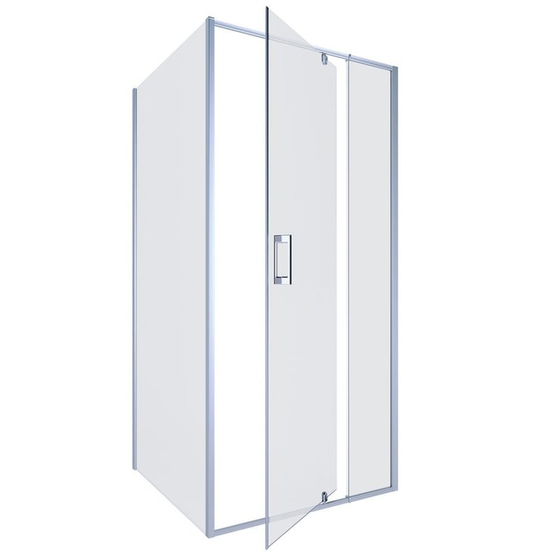 Душевой уголок Alex Baitler AB78С100 + SG78C80 + SG78C80 100x80, профиль сатин, стекло матовое