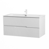 Мебель для ванной комнаты Cezares Duet 100 ясень белый софт, раковина Cezares CZR-8073-100