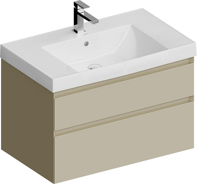 Мебель для ванной комнаты KERAMA MARAZZI Cubo 80 подвесная, лимо матовая