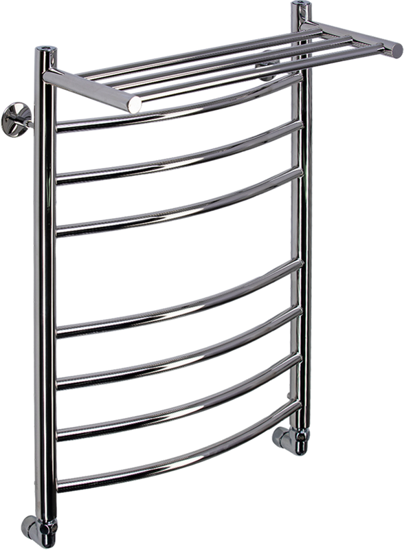 Полотенцесушитель водяной Comfysan Noumi W-8 80х50 80x55 см, хром, лесенка, с полкой