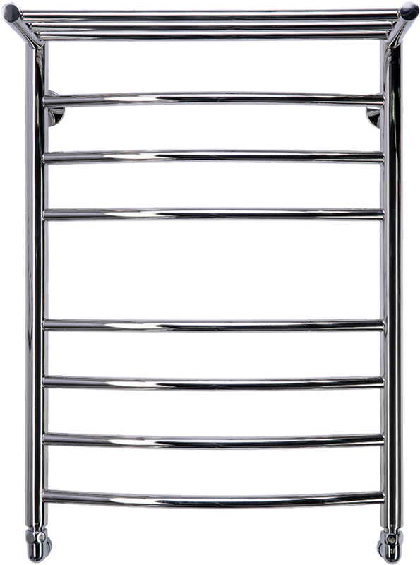 Полотенцесушитель водяной Comfysan Noumi W-8 80х50 80x55 см, хром, лесенка, с полкой