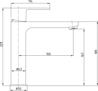 Смеситель для раковины E.C.A. Nita 102188041EX